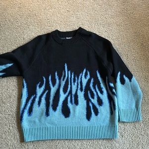 Oversized flame sweater